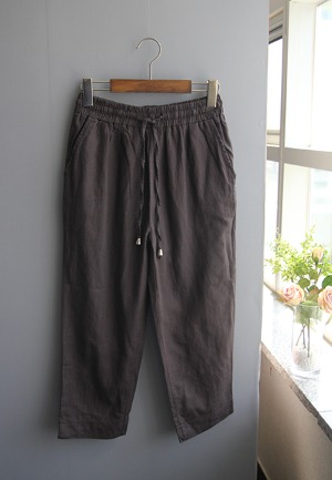여름)8부편한통-pants(다크브라운)