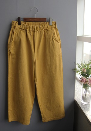 봄)아방일자-pants(겨자)
